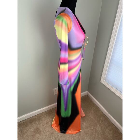 NWT (minor flaw) AFRM Clario Maxi Dress in Mod Stripe size SMALL - Picture 6 of 13